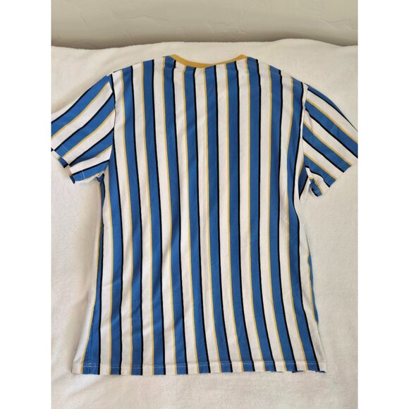 Nickelodeon SpongeBob Blue Yellow Striped T-Shirt Embroidered Bob, Boys Large - Picture 11 of 13